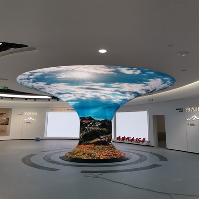 kopen P1.8 Indoor Full Color Flexible LED Display Screen Hornvormcilinder online manufacture